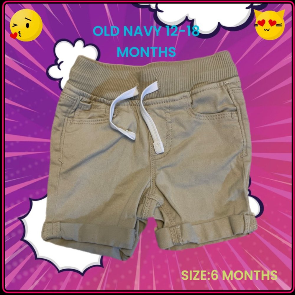 OLD NAVY BIEGE SHORTS FOR KIDS SIZE 6 MONTHS COMFY KIDS